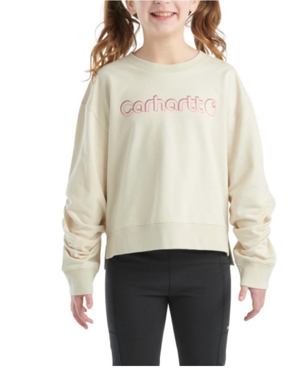 Carhartt Girls Malt Logo Long Sleeve Shirt Sz 12